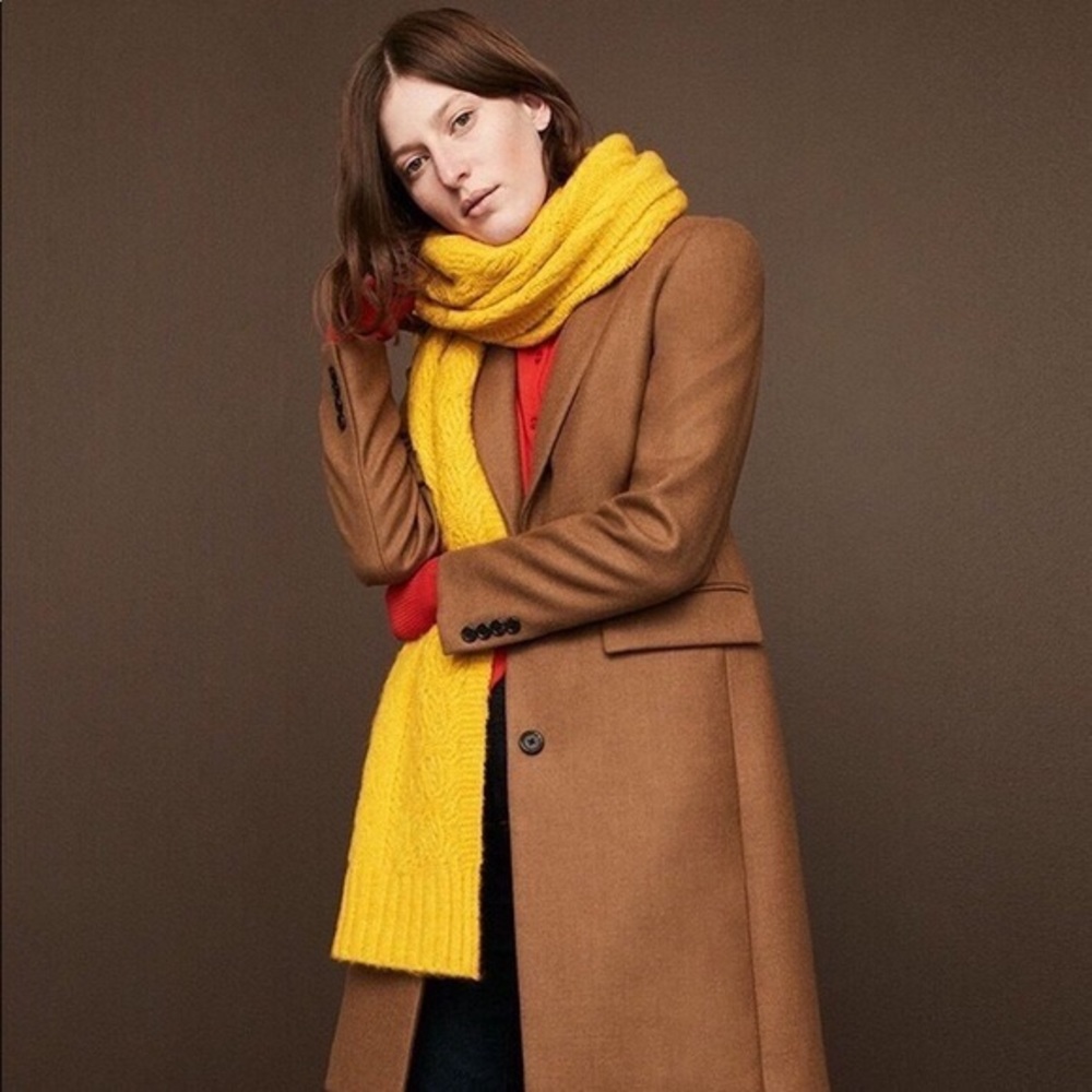 Petite J. Crew Parke Camel Top Coat